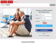 Tablet Screenshot of maturelove.sareuniteddating.com